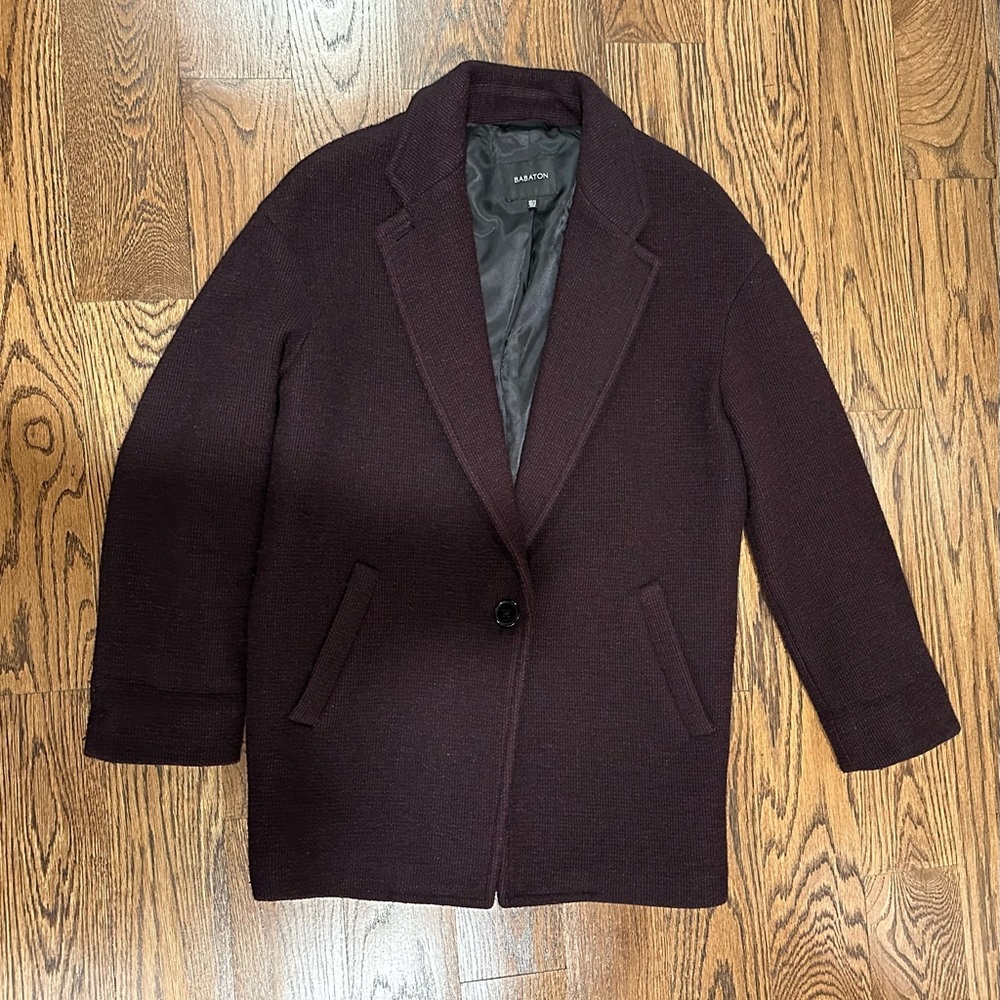 Aritizia Babaton Henry maroon coat - XXS/XS
